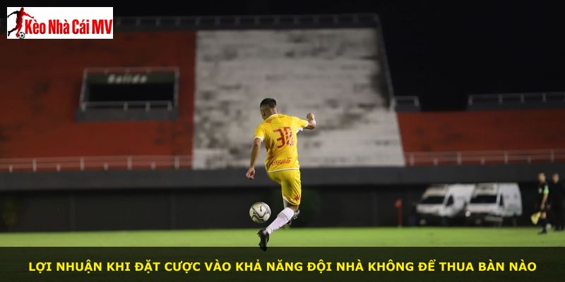 Lợi nhuận khi đặt cược vào khả năng đội nhà không để thua bàn nào