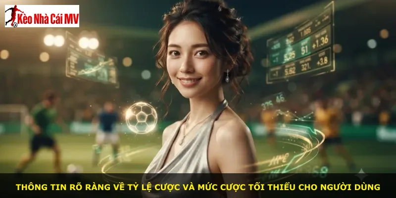 Thông tin rõ ràng về tỷ lệ cược và mức cược tối thiểu cho người dùng
